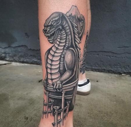 Tattoos - Cody Cook Godzilla - 144519